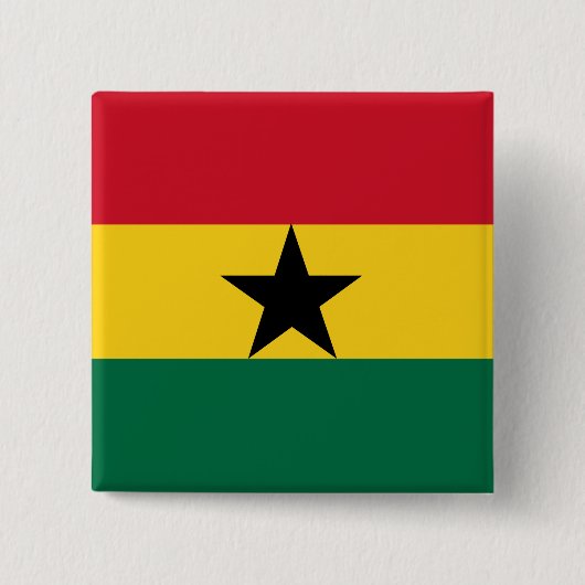 Ghana Flag Vierkante Button 5,1 Cm (Voorkant)