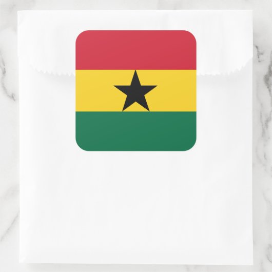 Ghana Flag Vierkante Sticker (Tas)