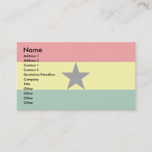 Ghana Flag Visitekaartje