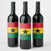 Ghana Flag Wijn Etiket (Flessen)