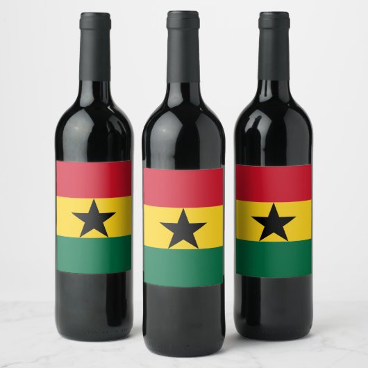 Ghana Flag Wijn Etiket (Flessen)