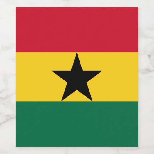 Ghana Flag Wijn Etiket (Enkel label)