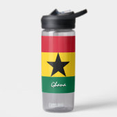 Ghana-fles, patriottische Ghanese vlag Waterfles (Links)
