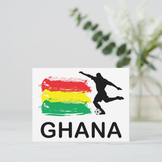 Ghana Football Briefkaart (Staand voorkant)