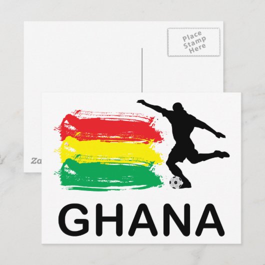 Ghana Football Briefkaart (Voorkant / Achterkant)