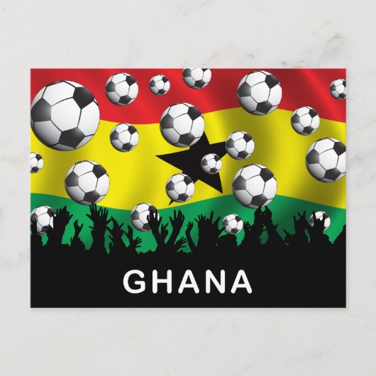 Ghana Football Briefkaart (Voorkant)