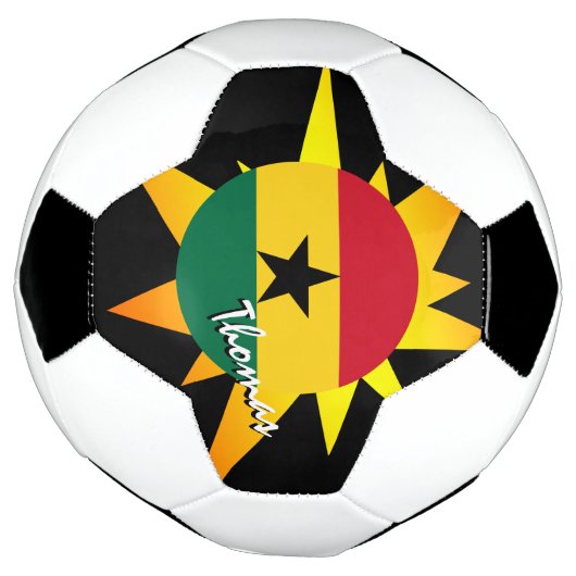 Ghana Football en Ghanese vlag / BANG Voetbal (Gedraaid)