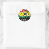 Ghana Football Ronde Sticker (Tas)