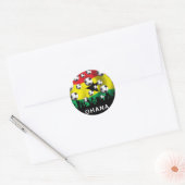 Ghana Football Ronde Sticker (Envelop)