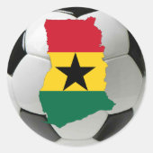 Ghana football voetbal ronde sticker (Voorkant)