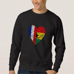 Ghana France Heart Franse vlag Ghanaian Flag Love Trui