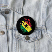 Ghana Gescheurde Vlag Ronde Button 7,6 Cm (In situ)