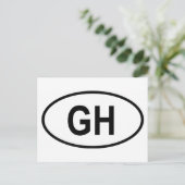 Ghana "GH" Briefkaart (Staand voorkant)