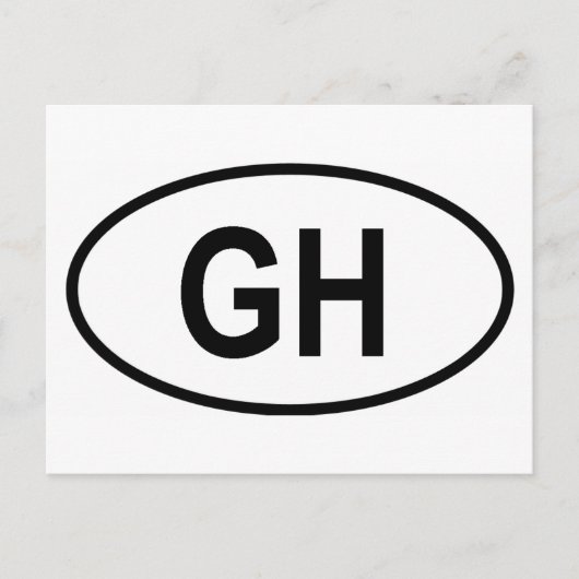 Ghana "GH" Briefkaart (Voorkant)