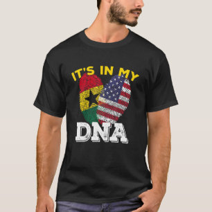 Ghana Ghanaian America American Flag Hand Mixed T-shirt