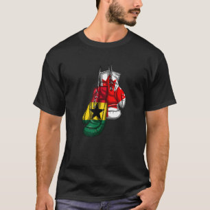 Ghana Ghanaian Canada Canadian Flag Hand Mixed DNA T-shirt