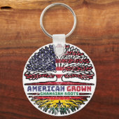 Ghana Ghanaian US USA United States Tree Sleutelhanger (Voorkant)