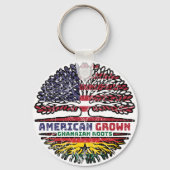 Ghana Ghanaian US USA United States Tree Sleutelhanger (Achterkant)