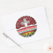 Ghana Ghanaisch Schweizer Schweiz Baum Wurzel Flag Ronde Sticker (Envelop)