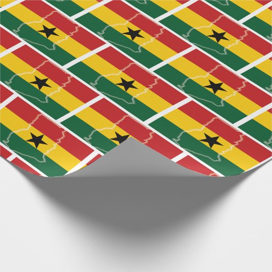 GHANA | Ghanese vlag Cadeaupapier (Hoek)