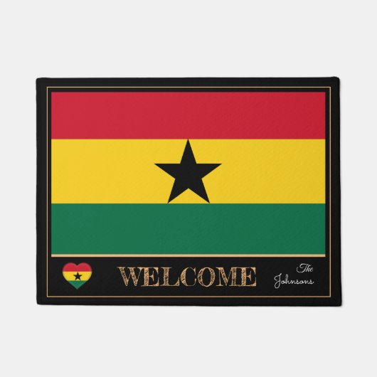 Ghana & Ghanese vlag matten /sport Welkom (Voorkant)