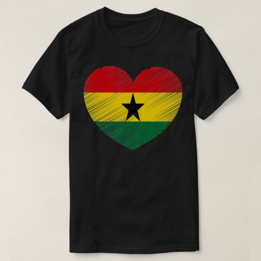 Ghana Ghanese vlagpride ondersteuning Ghanese T-shirt (Design voorkant)