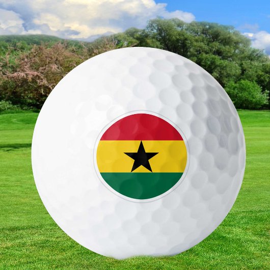 Ghana Golf Balls, Ghanese vlaggolfers / Patriotten Golfballen