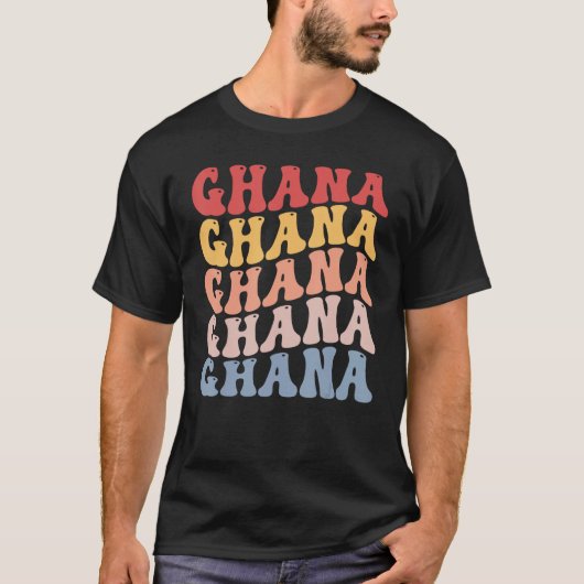 Ghana Groovy Retro Ghanaian T-shirt (Voorkant)