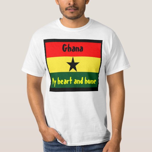 Ghana-hart en T-shirts thuis (Voorkant)