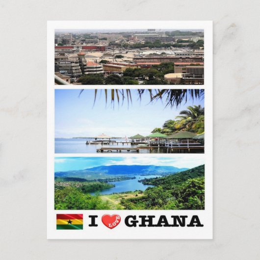 Ghana - I Love - Briefkaart (Voorkant)