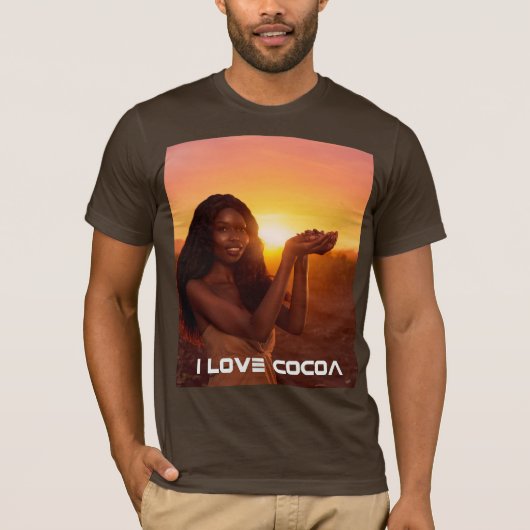 GHANA - I LOVE COCOA T-SHIRT (Voorkant)