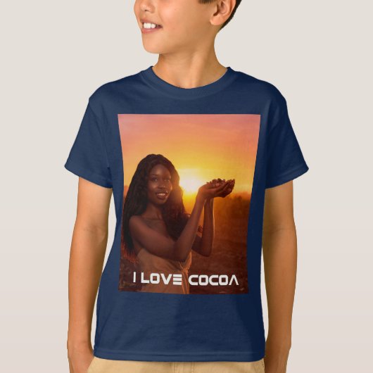 GHANA - I LOVE COCOA T-SHIRT (Voorkant)