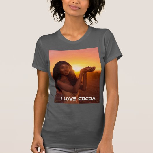 GHANA - I LOVE COCOA T-SHIRT (Voorkant)
