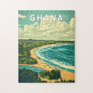 Ghana Illustration Travel Art Vintage Legpuzzel