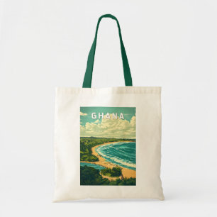 Ghana Illustration Travel Art Vintage Tote Bag