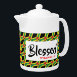GHANA JAMAICA Dual Heritage Christelijk MEDIUM Theepot<br><div class="desc">Viel je geloof en je GHANA- en JAMAICA-erfgoed in de viering als je volgende plezier hebt in het maken van je hete drink in deze stijlvolle thebber. Overzicht van de kaart van GHANA op de vlag JAMAICA, in een diagonaal betegeld patroon, met de verwijzing Ephesians 1:3 van de Manuscript (Gezegeld...</div>