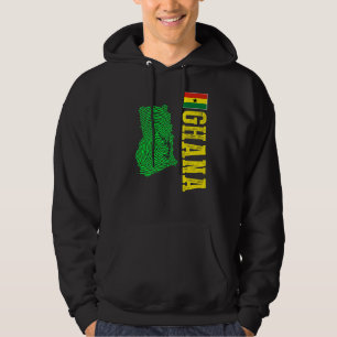 Ghana Kaart Ghana Vlag Hoodie