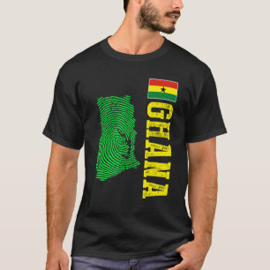 Ghana Kaart Ghana Vlag T-shirt