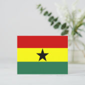Ghana land met lange vlag briefkaart (Staand voorkant)