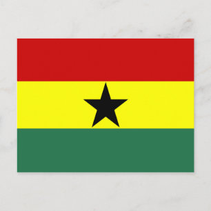 Ghana land met lange vlag briefkaart