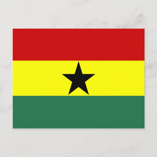 Ghana land met lange vlag briefkaart (Voorkant)