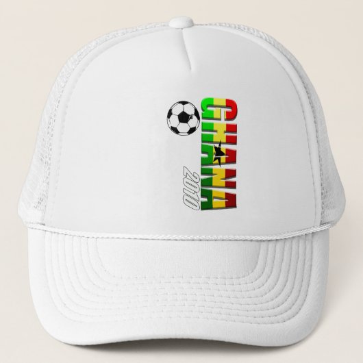 Ghana logo verticale voetbalvlag Ghana Trucker Pet (Voorkant)