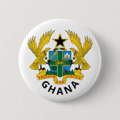 Ghana mantel ronde button 5,7 cm (Voorkant)