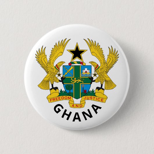 Ghana mantel ronde button 5,7 cm (Voorkant)
