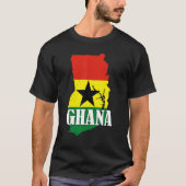 Ghana Map Ghanaian Flag Pride T-shirt (Voorkant)
