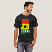 Ghana Map Ghanaian Flag Pride T-shirt (Voorkant volledig)
