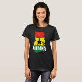 Ghana Map Ghanaian Flag Pride T-shirt (Voorkant volledig)