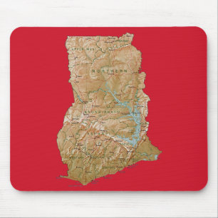 Ghana Map Mousepad Muismat