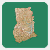 Ghana Map Sticker (Voorkant)