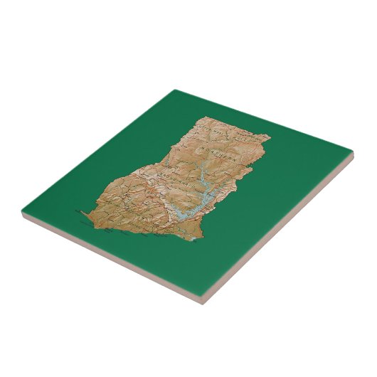Ghana Map Tile Tegeltje (Zijkant)